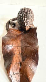 Inktpot - Antique Inkwell, Carved Wood, Early 20th Century