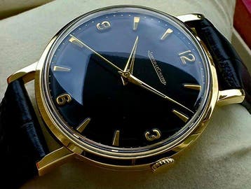 Jaeger-LeCoultre - Jumbo - 14K Gold - Black Gilt Dial - Cal., Nieuw