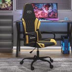 vidaXL Massage gamestoel kunstleer zwart en goudkleurig, Verzenden