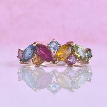 Zonder minimumprijs - Ring - 18 karaat Verguld, Zilver,