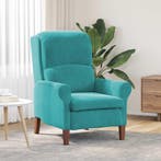 vidaXL Fauteuil Turquoise Fluweel, Huis en Inrichting, Verzenden, Nieuw