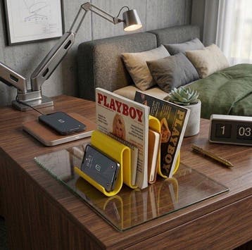 TiWo Design - Tijdschriftenhouder - Space Age Wave-stand
