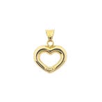 Gouden hanger van een hart (Hanger of bedel), Handtassen en Accessoires, Bedels, Ophalen of Verzenden, Gebruikt, Goud, Overige merken