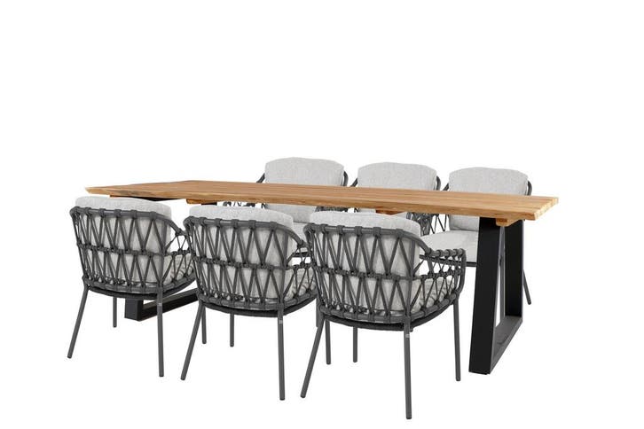 4 Seasons Outdoor Calpi tuinset met Titan aluminium tafel, Jardin & Terrasse, Ensembles de jardin
