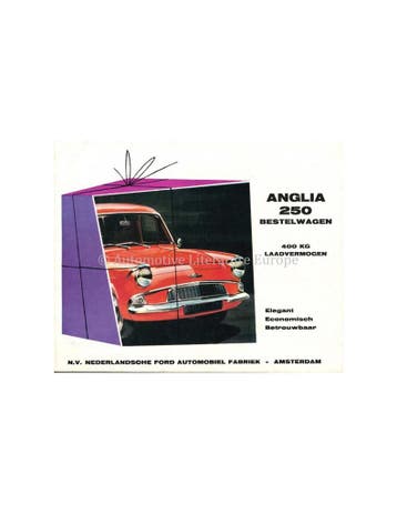 1961 FORD ANGLIA 250 BESTELWAGEN BROCHURE NEDERLANDS, Nieuw