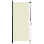 vidaXL Rolgordijn voor buiten 100x270 cm crème, Verzenden, Nieuw