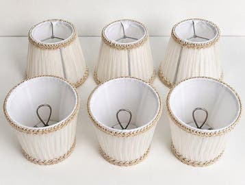 Kroonluchter (6) - Stofinterieur met organza buitenkant -