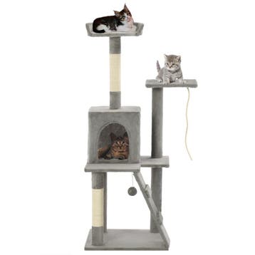 vidaXL Kattenkrabpaal met sisal krabpalen 120 cm grijs, Verzenden
