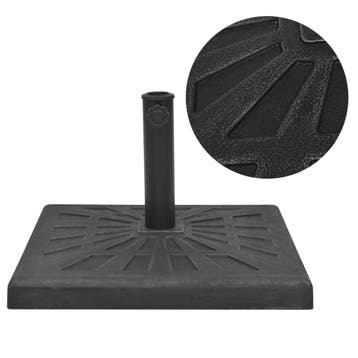 vidaXL Parasolvoet vierkant 12 kg hars zwart, Verzenden, Nieuw