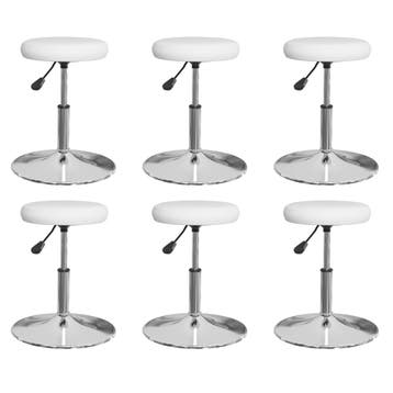 vidaXL Eetkamerstoelen 6 st kunstleer wit, Huis en Inrichting, Stoelen, Verzenden, Nieuw