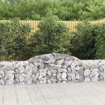 vidaXL Schanskorven 4 st gewelfd 300x30x60/80 cm, Jardin & Terrasse, Verzenden
