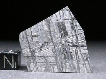 Muonionualusta météorite de fer tranche de pièce gravée -
