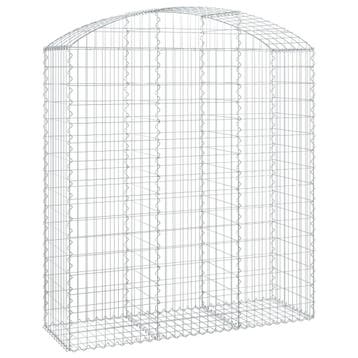 vidaXL Schanskorf gewelfd 150x50x160/180 cm gegalvaniseerd, Verzenden, Nieuw
