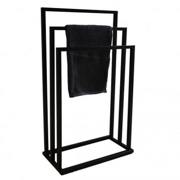 Badkamerrek Zwart Staal | 84cm Hoog | OP=OP, Ophalen of Verzenden, Nieuw, Zwart, Handdoekenrek
