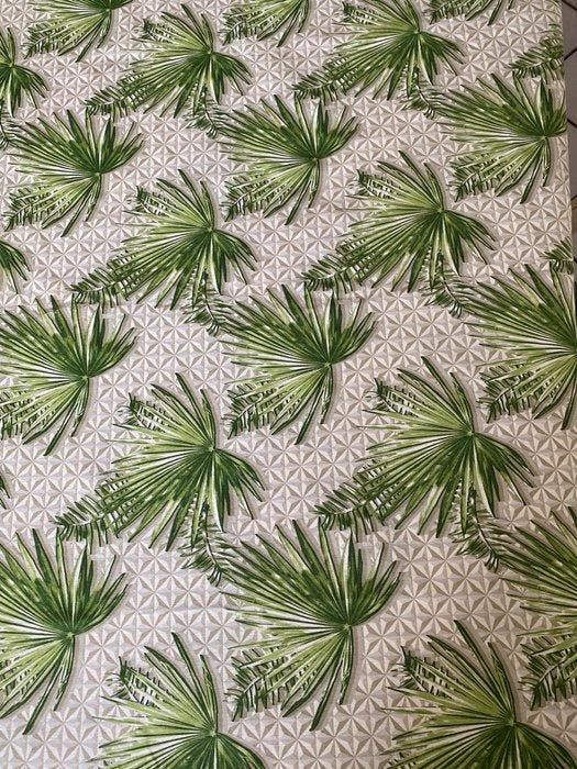 San Leucio top quality - exclusieve stof met palmen,, Antiquités & Art, Tapis & Textile