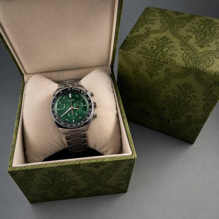 Gucci - Interlocking - Sans prix de réserve - Chrono -, Handtassen en Accessoires, Horloges | Heren