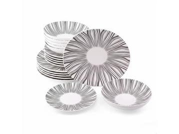 Veiling - Buccan Reliance serviesset zwart/wit, Gebruikt