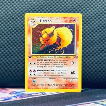 Pokémon Card - FLAREON HOLO 1ST EDITION 3 - Pokémon, Hobby en Vrije tijd, Nieuw
