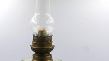 Kosmos - Lampe à pétrole - Verre, Métal, Antiquités & Art