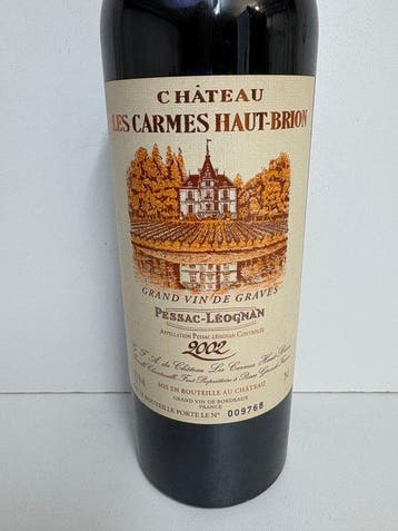 2002 Château Carmes Haut Brion - Pessac-Léognan - 1 Fles, Verzamelen, Nieuw