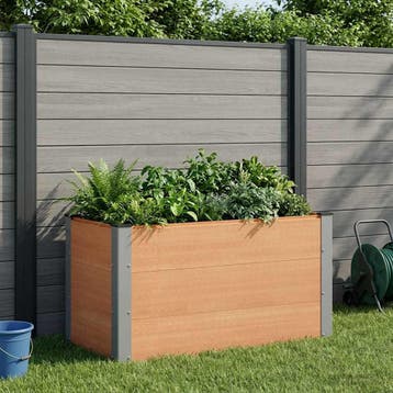 vidaXL Verhoogde plantenbak Bruin 100 x 50 x 54 cm WPC en, Verzenden