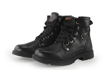 IK-KE Veterboots Meisjes in maat 30 Zwart, Verzenden, Jongen of Meisje, IK-KE, Schoenen