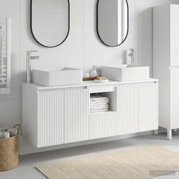 vidaXL Badkamerkast set 3 st Wit 49,5 x 41 x 63 cm Bewerkt, Verzenden