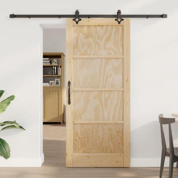 vidaXL Schuifdeur ORKDAL 86 x 198,5 cm Massief grenenhout, Doe-het-zelf en Bouw, Deuren en Vliegenramen, Verzenden, Nieuw
