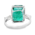 Bague Platine - 11.10ct. tw. Émeraude - Diamant - Bague à, Bijoux, Sacs & Beauté