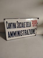 Emaille bord - Industrieel - Italië - jaren vijftig -