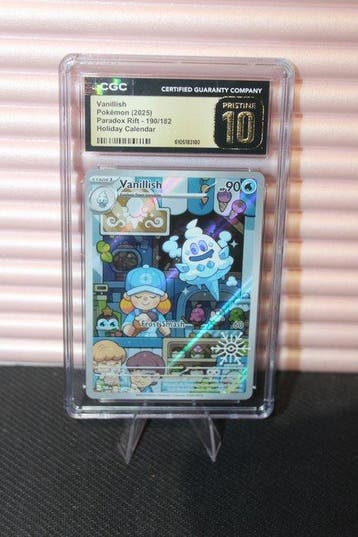 Pokémon - 1 Graded card - Vanillish 190/182 Full art, Foil,, Nieuw