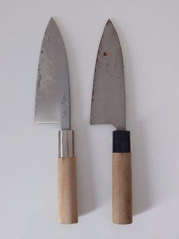 Deba Japanese Traditional Kitchen Knives Set of 2 –, Antiek en Kunst