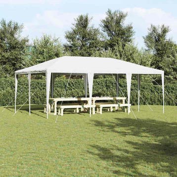 vidaXL Partytent Wit 600 x 400 x 266 cm Polyethyleen en, Verzenden