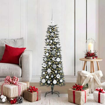vidaXL Kunstkerstboom met 150 LED Groen 120 cm PVC en, Verzenden