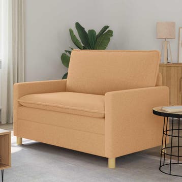 vidaXL bank / zetel Beige 126 x 81 x 87,5 cm Stof, Verzenden, Nieuw