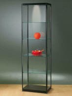 *TIP*  Luxe glazen vitrinekast zwart 60 cm, Ophalen of Verzenden
