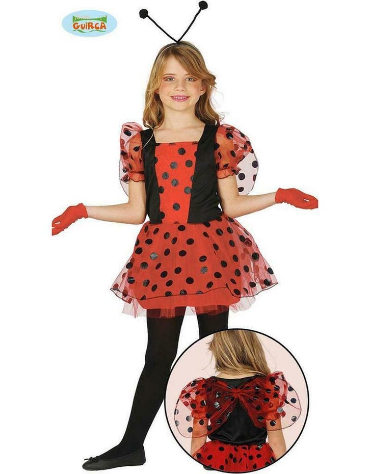 Lieveheersbeestje jurk voor meisjes, Hobby en Vrije tijd, Feestartikelen, Ophalen of Verzenden