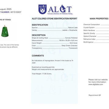 ALGT-gecertificeerd - Grote en meesterlijke natuurlijke