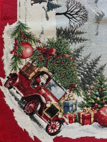 Tafelmiddenstuk - Natale Reale – Betovering in rood - Katoen, Nieuw