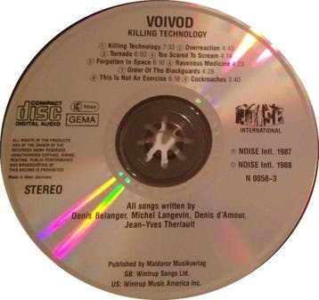 Voïvod – Killing Technology (CD, 1988), Verzenden