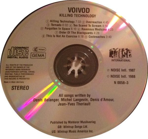 Voïvod – Killing Technology (CD, 1988), CD & DVD, CD | Hardrock & Metal, Envoi