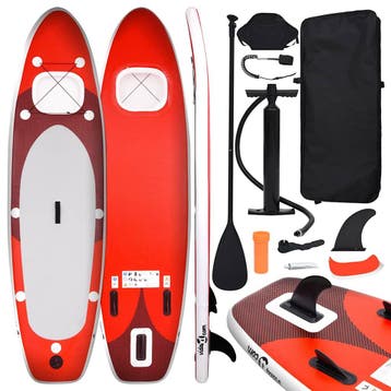 vidaXL Stand Up Paddleboardset opblaasbaar 300x76x10 cm rood, Verzenden