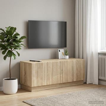 vidaXL Tv-meubel Sonoma Eiken Bewerkt hout, Verzenden, Nieuw
