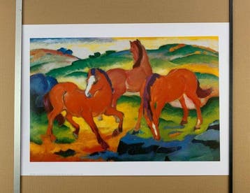 Franz Marc (1880-1916) - (after) - Red horses 1911 -
