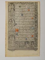 Vostre - Leaf from a book of hours, printed on vellum - 1502