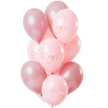 Ballonnen 30 Jaar Rose Goud 30cm 12st, Verzenden