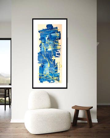 Dam Domido - Bleu azur - 105 x 45 cm - White background