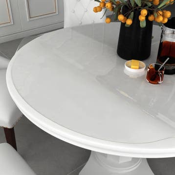 vidaXL Tafelbeschermer Ø90 cm 1,6 mm PVC transparant, Verzenden, Nieuw