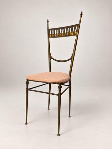 Stoel - Messing - Stoel in neoclassicistische stijl,, Nieuw