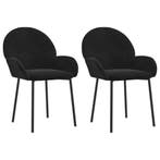 Fluweel Stoelen (2st) | 64% Korting | Retour Deal, Twee, Verzenden, Zwart, Zo goed als nieuw